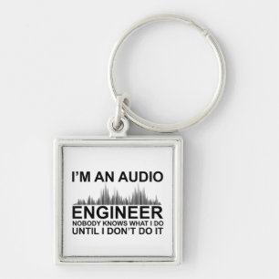 Lustiger Toningenieur sagt Audiotechnik Schlüsselanhänger