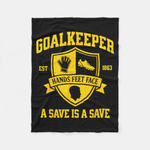 Lustiger Torwart Fußball Torwart Retro Varsity Fleecedecke