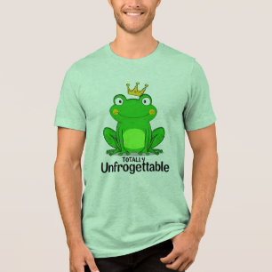 Lustiger "Total Unvergesslicher" Frosch-Wortwitz Tri-Blend Shirt