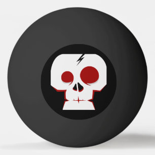 Lustiger Totenkopf-Cartoon-Monster Tischtennisball