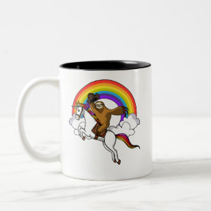 Lustiger Trägheits-Cowboy, der magischen Zweifarbige Tasse