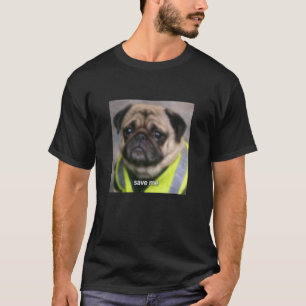 Lustiger Trauriger Mops-Meme-Job-Themen-Humor Unsc T-Shirt