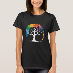 Lustiger Tre Of Life Autismus-Bewusstseinsmonat Lu T-Shirt