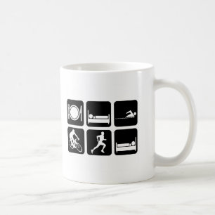 Lustiger Triathlon Kaffeetasse