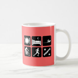 Lustiger Triathlon Kaffeetasse