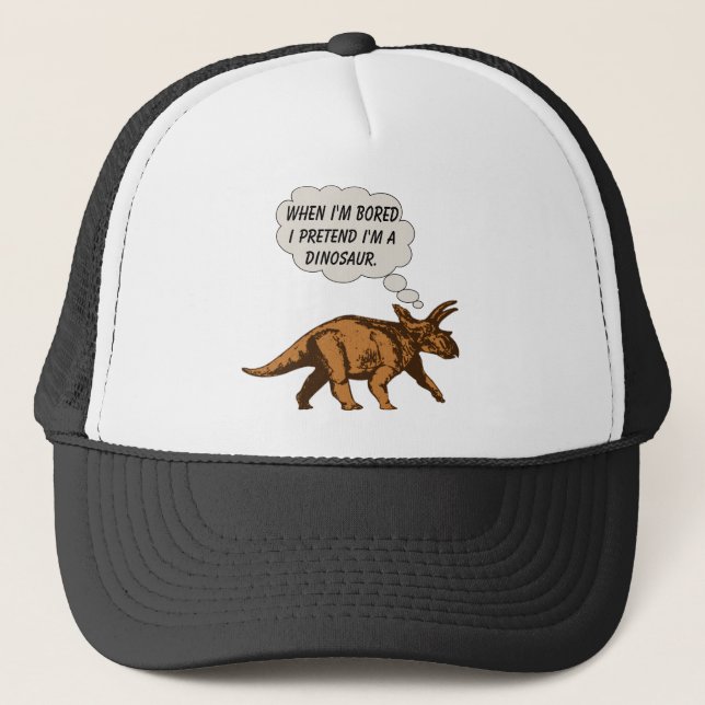 Lustiger Triceratops-Dinosaurier Truckerkappe (Vorderseite)