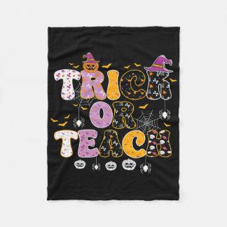 Lustiger Trick oder Lehr Halloween Lehrer Fleecedecke