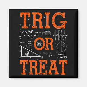 Lustiger Trig oder Treat Trigonometrie Mathematik Magnet
