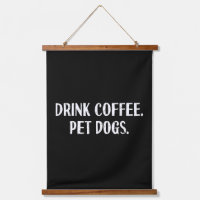 Lustiger Trinken Kaffee Hauskatze Hunde Süße Kaffe