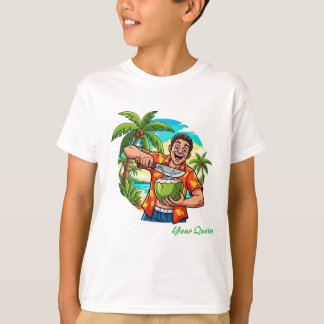 Lustiger tropischer Kokosstrand T-Shirt
