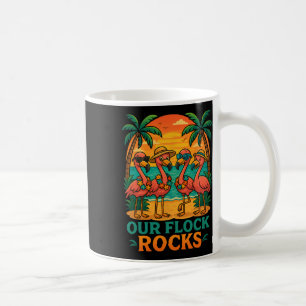 Lustiger tropischer Strandurlaub rosa Flamingo Kaffeetasse