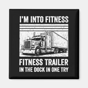 Lustiger Trucker-Wortwitz-Fitness-Ganzanhänger im Magnet