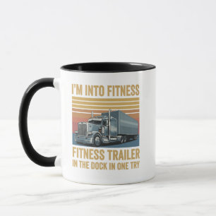 Lustiger Trucker-Wortwitz-Fitness- Ganzer Trailer Tasse