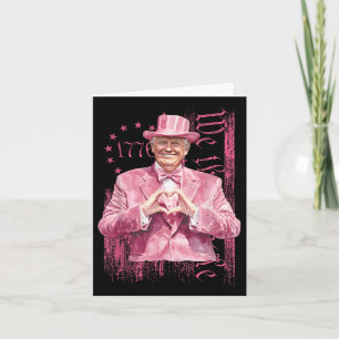 Lustiger Trump 45 47 Präsident Herzform Rosa Anzug Karte