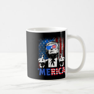 Lustiger Trump 4. Juli Merica Amerikanische Flagge Kaffeetasse