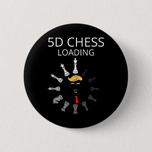 Lustiger Trump 5d Schach lädt sarkastischen politi Button