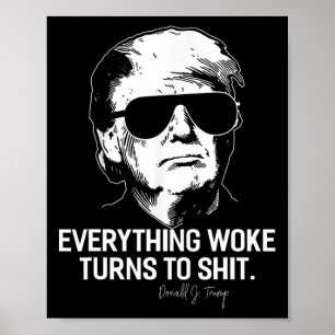 Lustiger Trump alles Woke Wird Zu  Politisch  Poster