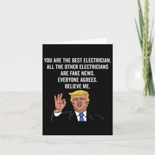 Lustiger Trump-Elektriker Leitungsmonteur  Karte