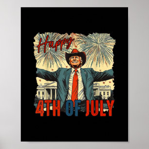 Lustiger Trump Frohes 4. Juli Unabhängigkeitstag  Poster