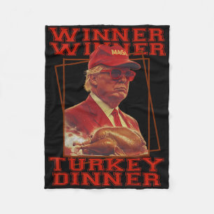 Lustiger Trump Gewinner Gewinner Truthahn Abendess Fleecedecke