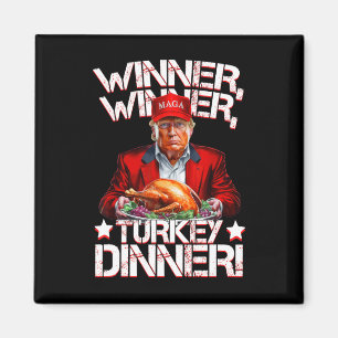 Lustiger Trump Gewinner Gewinner Truthahn Abendess Magnet