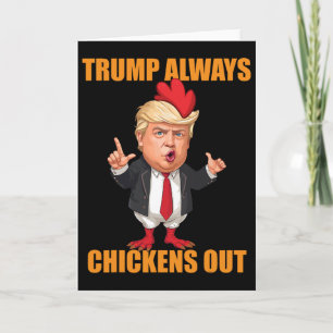Lustiger Trump kneift immer aus Taco Trump Huhn Karte