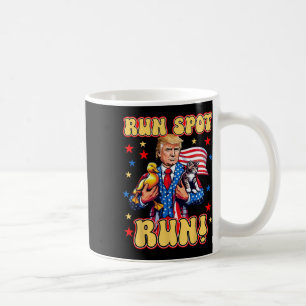Lustiger Trump Lauf Harris Spot Lauf Hund Dete Wah Kaffeetasse
