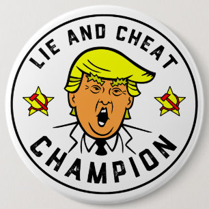 Lustiger Trump Lügen- und Betrugsmeister Button