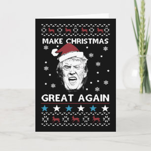 Lustiger Trump-Machen Sie Weihnachten wieder großa Karte