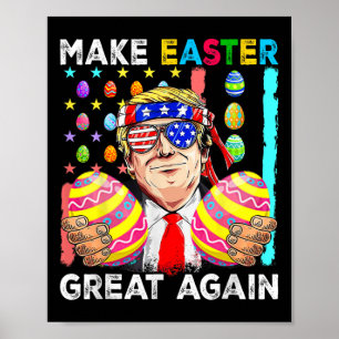 Lustiger Trump macht Ostern wieder groß Bunny Jagd Poster