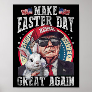 Lustiger Trump macht Ostern wieder großartig Bunny Poster