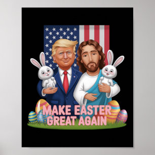 Lustiger Trump macht Ostern wieder großartig Bunny Poster