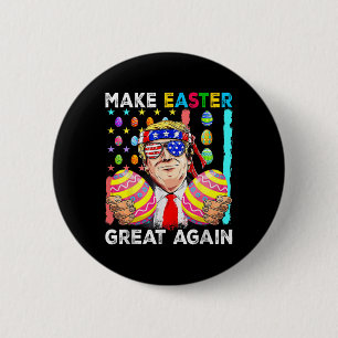 Lustiger Trump macht Ostern wieder großartig, Hase Button