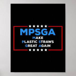 Lustiger Trump macht Plastikstrohhalme wieder groß Poster