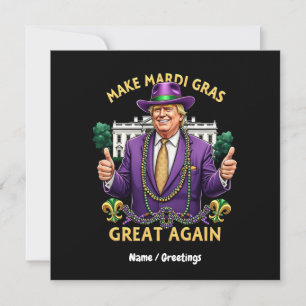 Lustiger Trump "Make Mardi Gras Great Again"  Einladung