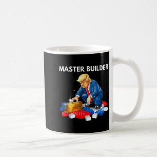 Lustiger Trump Meister Erbauer Bausteine Geschenk Kaffeetasse