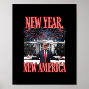 Lustiger Trump Neues Jahr Neue Amerika Republikani Poster