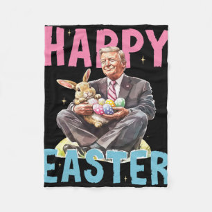 Lustiger Trump Ostern Hase Eier Frohe Ostern Fleecedecke