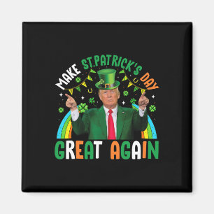 Lustiger Trump Shamrock macht St. Patrick's Day wi Magnet