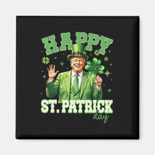 Lustiger Trump St. Patrick's Day Glücksklee Irland Magnet