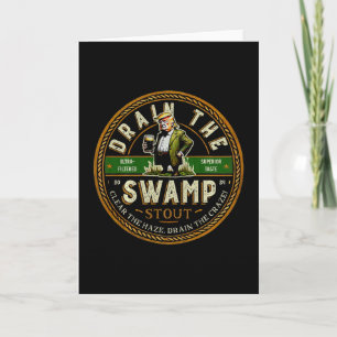 Lustiger Trump Sumpf trocken Stout Bier Wortspiel Karte