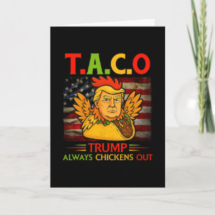 Lustiger Trump Taco Trump kneift immer 4 Karte