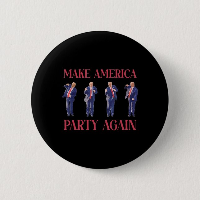 Lustiger Trump Tanz  Button (Vorderseite)