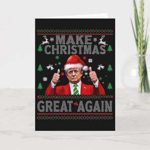 Lustiger Trump-Tanz Frohe Weihnachten Hässlicher X Karte