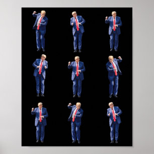 Lustiger Trump-Tanz Tanzt wie ein Verbrecher Wählt Poster