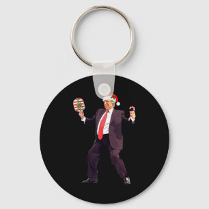 Lustiger Trump-Tanz Weihnachtsmann Christmas Xmas  Schlüsselanhänger