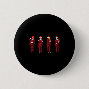 Lustiger Trump-Tanz Weihnachtsmann Weihnachten Xma Button