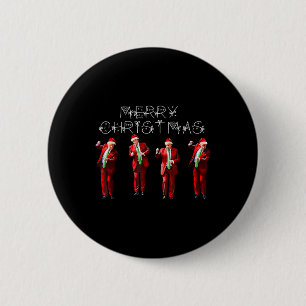 Lustiger Trump-Tanz Weihnachtsmann Weihnachten Xma Button