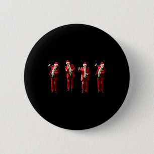 Lustiger Trump-Tanz Weihnachtsmann Weihnachten Xma Button