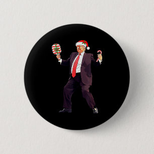 Lustiger Trump-Tanz Weihnachtsmann Weihnachten Xma Button